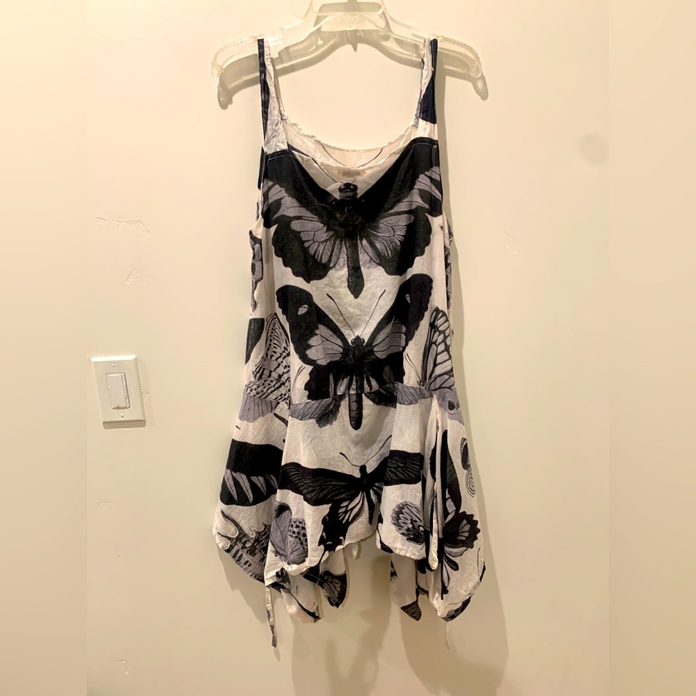 Krista Larson asymmetrical Butterfly dress.